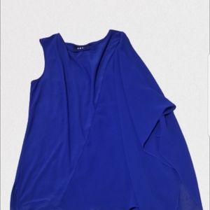 Asymmetric drape sleeve Royal blue 🔵 blouse
